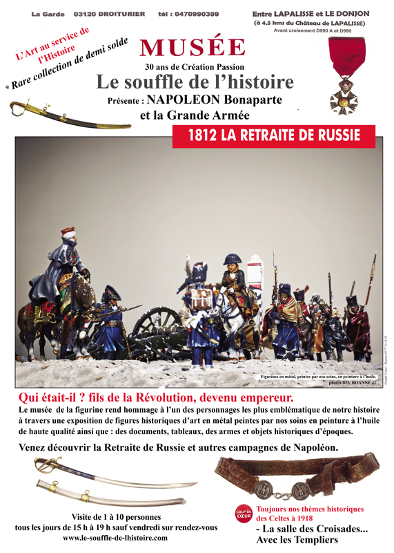 Exposition Napoléon Bonaparte et la Grande Armée - Centre Historique du Bourbonnais - Le Souffle de l'Histoire - Musée de la Figurine à Droiturier Allier
