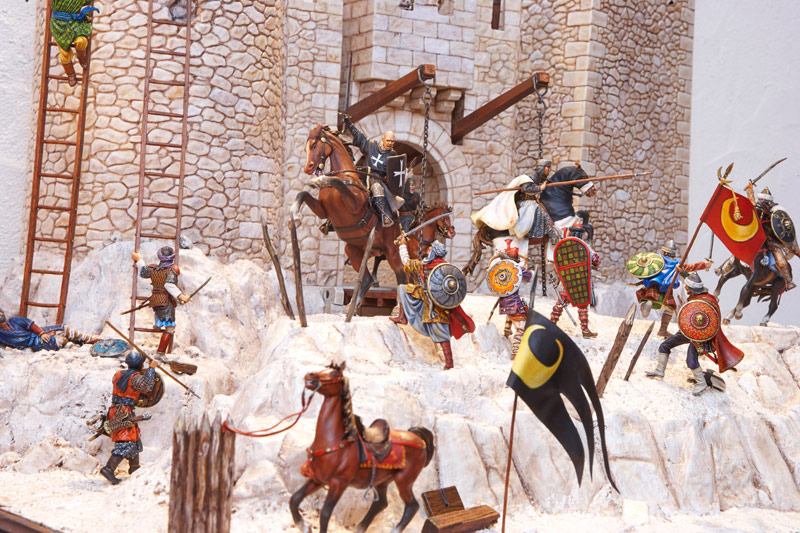 Château des Templiers attaqué par Saladin - Musée de la Figurine à Droiturier dans l'Allier